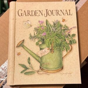 Garden Journal Hardcover Notebook with Watering Can Illustration